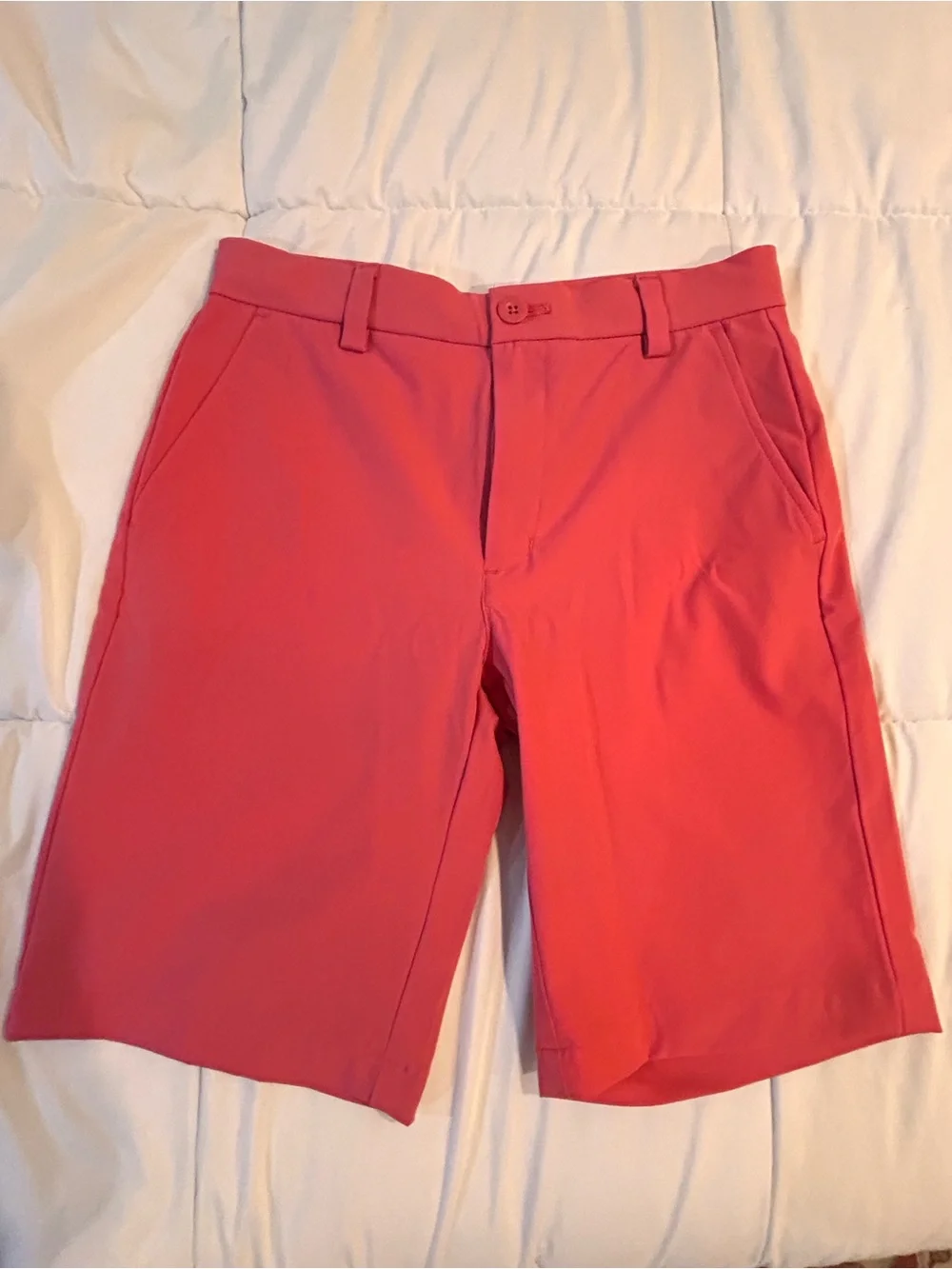 Vineyard Vines Coral Pink Flat-Front Men’s Shorts